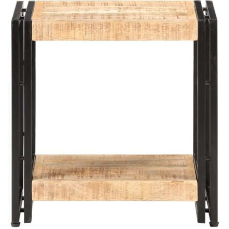 Table d'appoint,Table basse,Table de Salon 40x30x40 cm Bois de manguier brut CFW12226