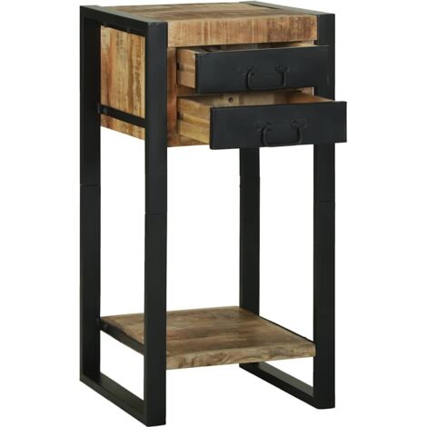 Table d'appoint,Table basse,Table de Salon avec tiroir Marron Bois de manguier brut massif CFW69339
