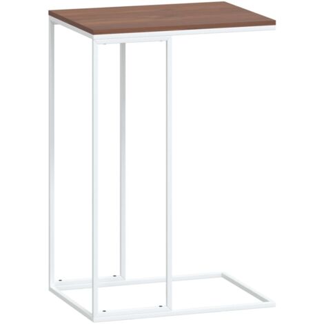 Table d'appoint,Table basse,Table de Salon Blanc 40x30x59 cm Bois d'ingénierie CFW12569