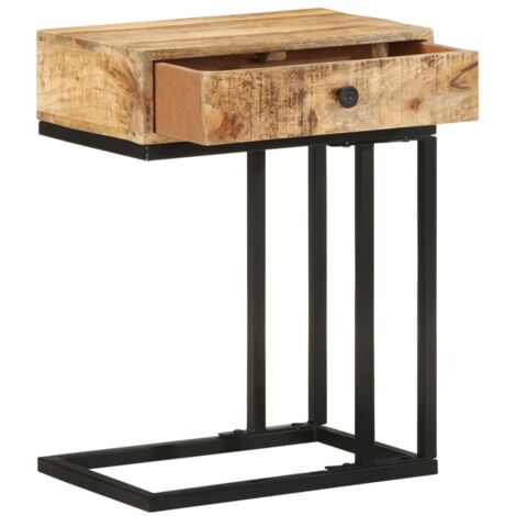 Table d'appoint,Table basse,Table de Salon en forme d'U 45x30x61cm Bois de manguier massif CFW57676