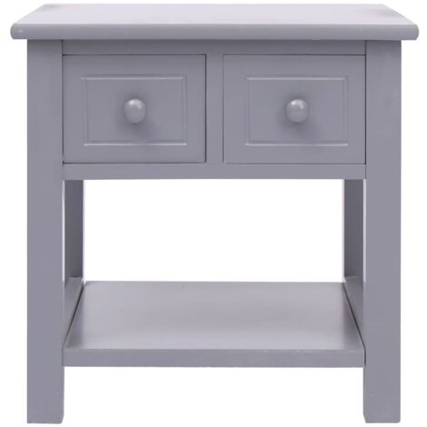 Table d'appoint，Table basse，Table de Salon Gris 40x40x40 cm Bois de Paulownia CFW88094