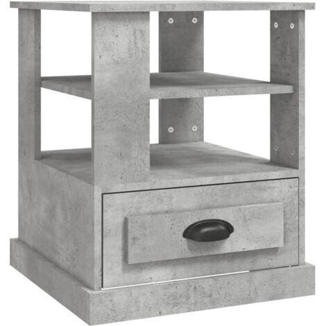Table d'appoint，Table basse，Table de Salon gris béton 50x50x60 cm bois d'ingénierie CFW86949