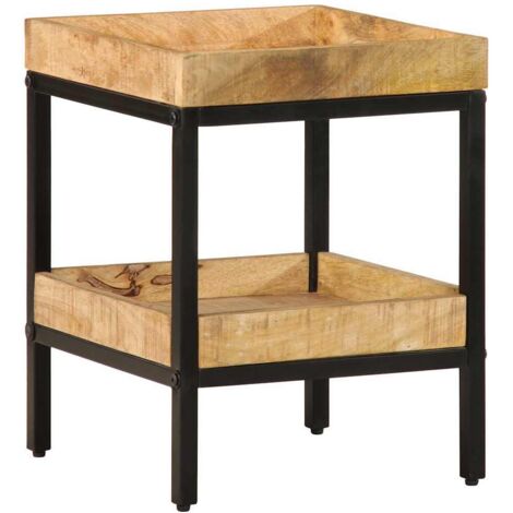 Table d'appoint，Table basse，Table de Salon Marron 35 x 35 x 45 cm bois de manguier massif CFW88962