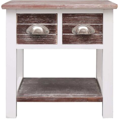 Table d'appoint，Table basse，Table de Salon Marron 40x40x40 cm Bois de Paulownia CFW75490