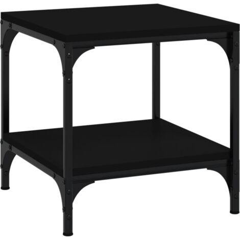 Table d'appoint，Table basse，Table de Salon Noir 40x40x40 cm Bois d'ingénierie CFW82237