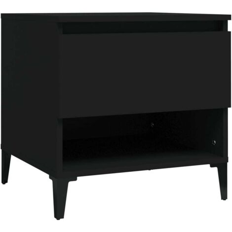 Table d'appoint，Table basse，Table de Salon Noir 50x46x50 cm Bois d’ingénierie CFW13888