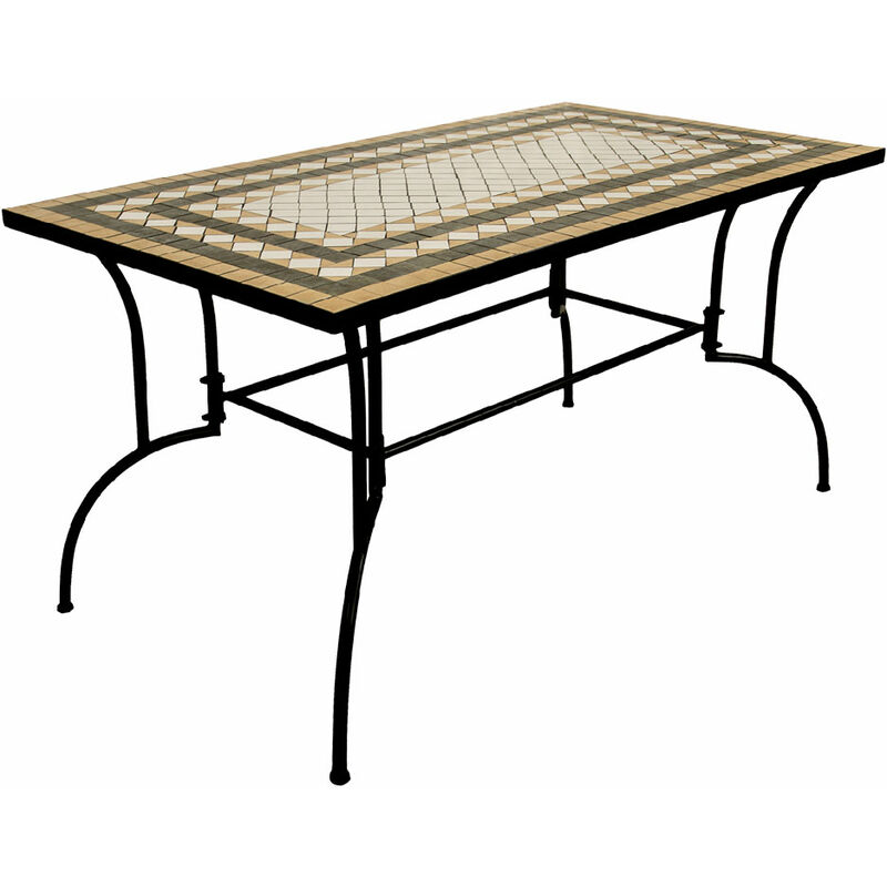 Iperbriko - Table à Décor Mosaïque 'Classique i' Cm 150 x 80 x H.73