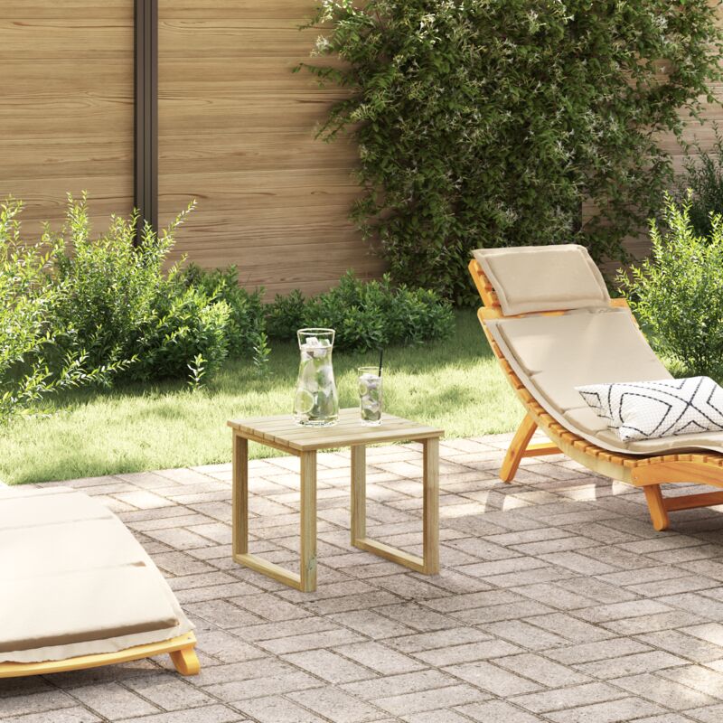 Table de bain de soleil 40x40x36 cm en bois de pin imprégné vidaXL