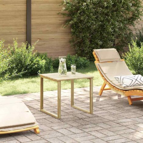 Table de Bain de Soleil Marron 50.5 x 50.5 x 46 cm Pin imprégné vidaXL