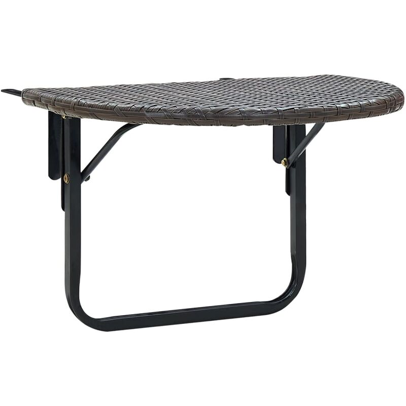 Vidaxl - Table de balcon Marron 60x60x40 cm Résine tressée