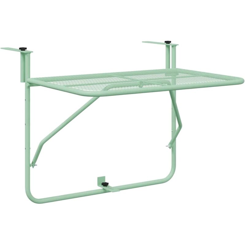 Vidaxl - Table suspendue de balcon - Vert menthe, 60x40 cm, acier