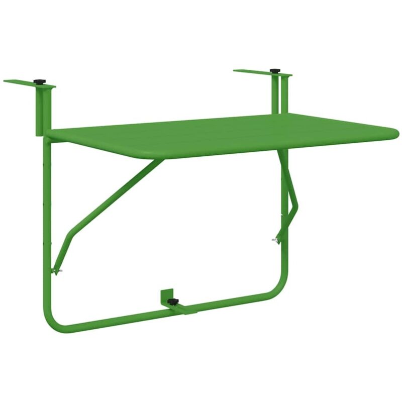 Vidaxl - Table Suspendue de Balcon Vert 60 x 39 x 65 cm Acier