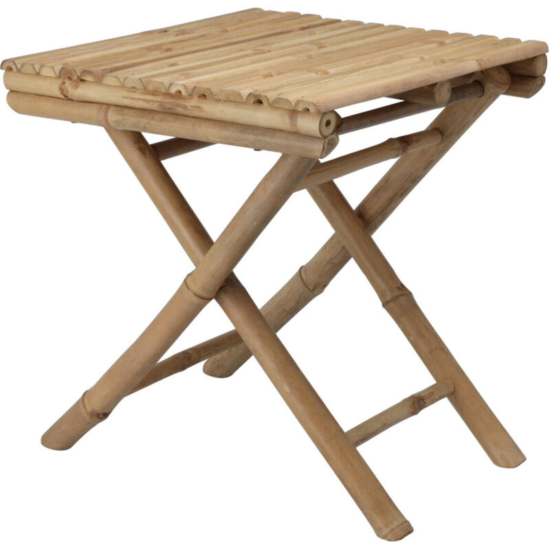 Table de balcon pliante en bambou, 40 x 45 cm