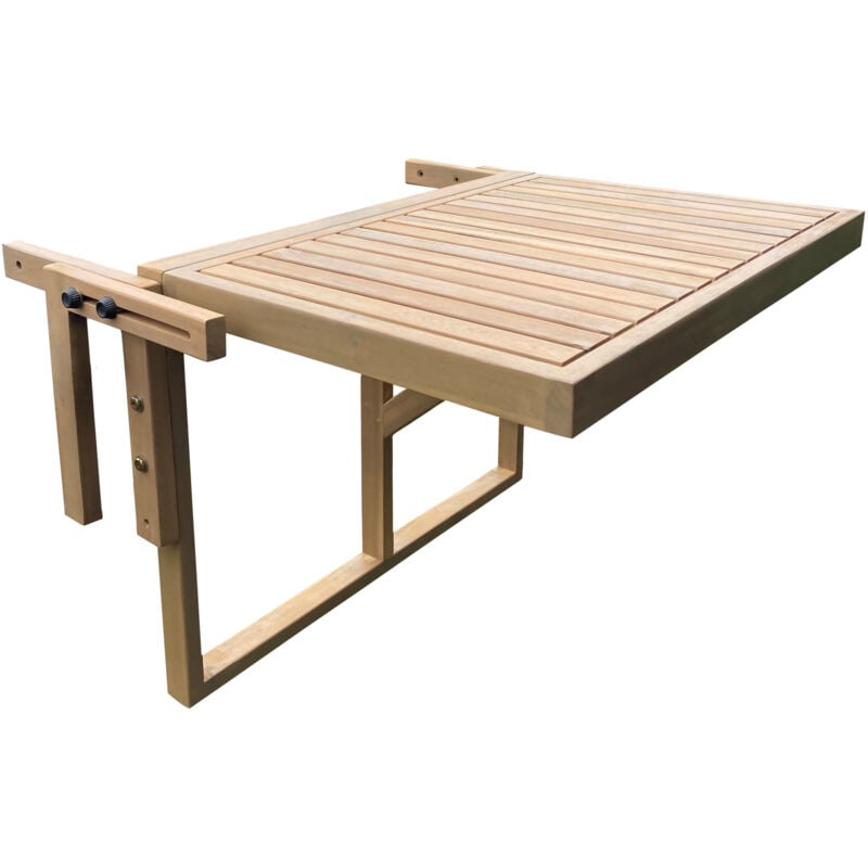 Happy Garden - Table de balcon rabattable en acacia sumba - brown