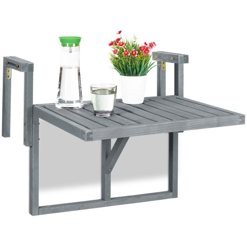 Northix - Table de balcon suspendue en bois