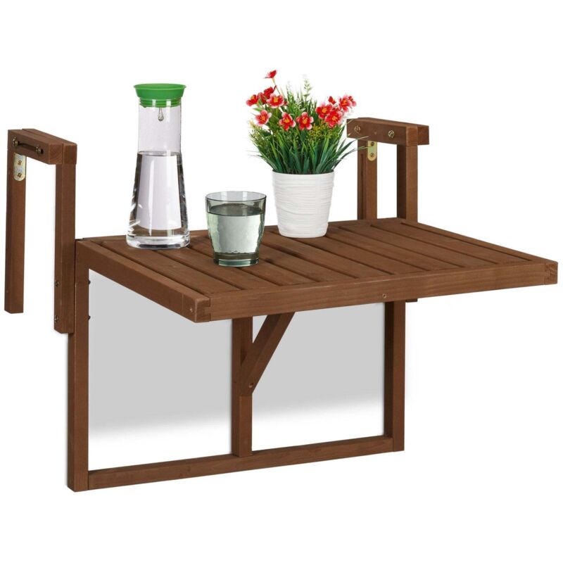 Table de balcon suspendue en bois