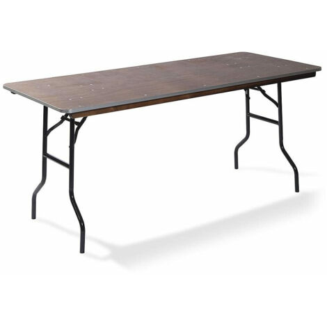 Table de Banquet Rectangulaire Pliable en Bois - L122 à 200 cm - Veba