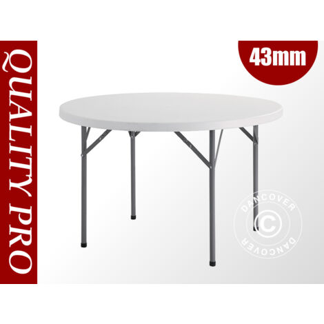 Table de banquet ronde Ø116cm, Gris clair (5 pièces) - Gris/Gris clair