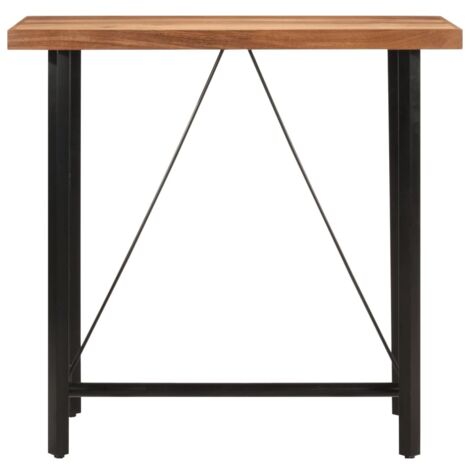 Table de bar 110x55x107 cm bois massif d'acacia et fer