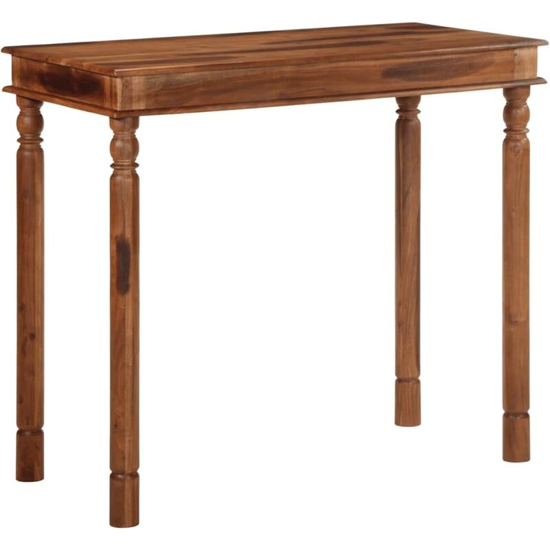 Vidaxl – Table de bar en bois d'acacia massif 120x60x107 cm – Finition couleur miel – Assemblage requis – Pour cuisine et salle à manger