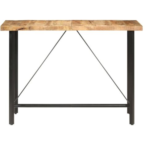 Table de bar 150x70x107 cm Bois de manguier brut