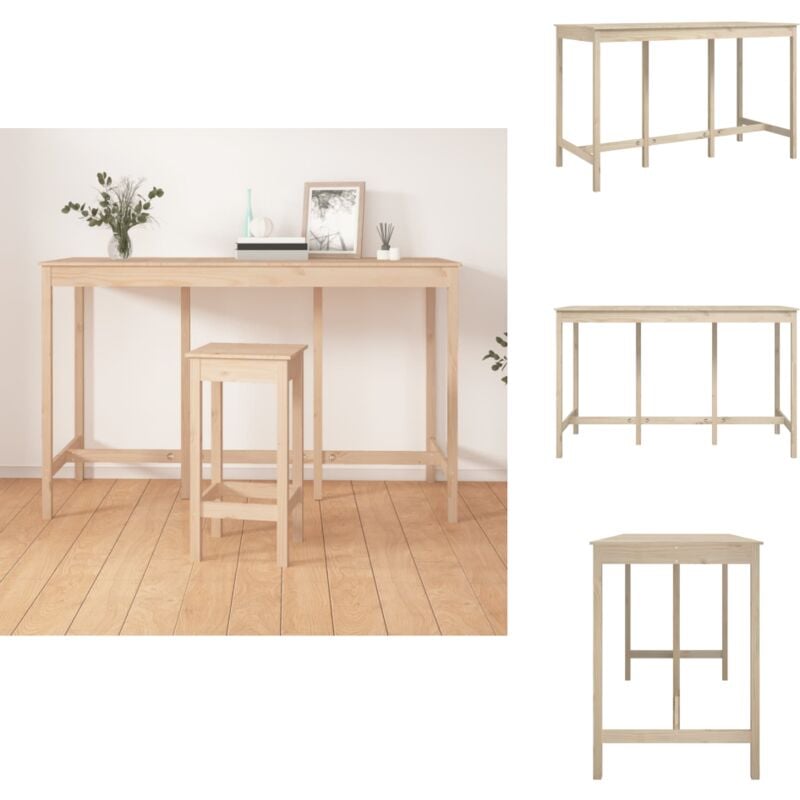 Vidaxl - Table de bar 180x80x110 cm Bois massif de pin - Table De Bar - Table De Reception - Table Bistro - Table En Bois - Table Design