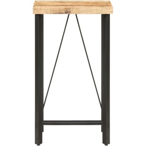Table de bar 60x60x107 cm Bois de manguier brut