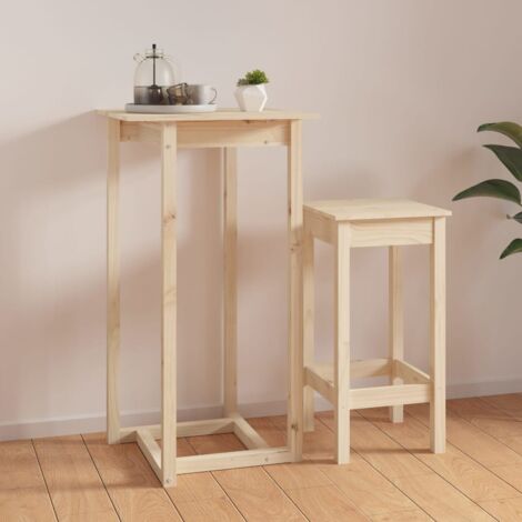 Table de bar 60x60x110 cm Bois massif de pin CFW36949