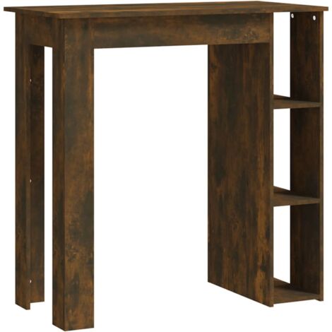 vidaXL Table de Bar et Etagère 102x50x103,5cm Aggloméré Bistro Multicolore