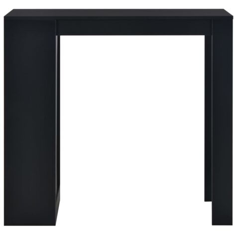 Table de bar avec étagère Noir 110x50x103 cm