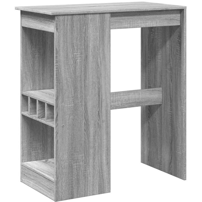 Vidaxl - Table de bar avec étagères sonoma gris bois d'ingénierie