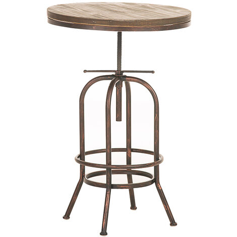 Table de bar avec plancher rond Ø 60 cm Bronze vintage et conception exclusive