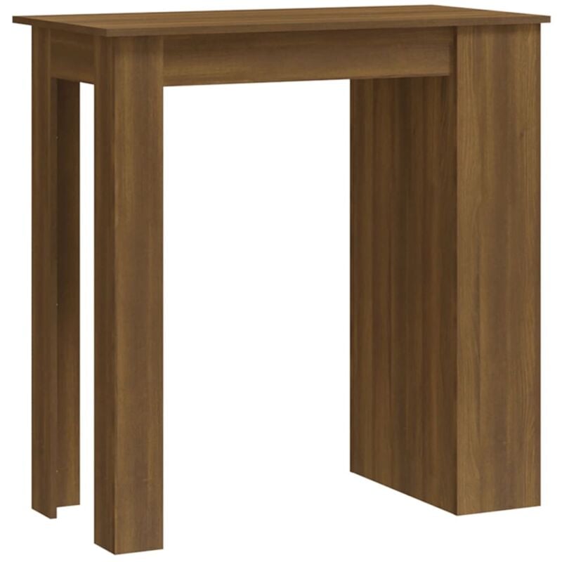 Vidaxl - Table de bar et rangement chêne marron bois d'ingénierie