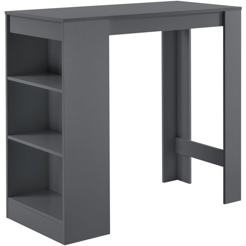 [en.casa] - Table de Bar Kouvola 110 x 50 x 103 cm Gris foncé