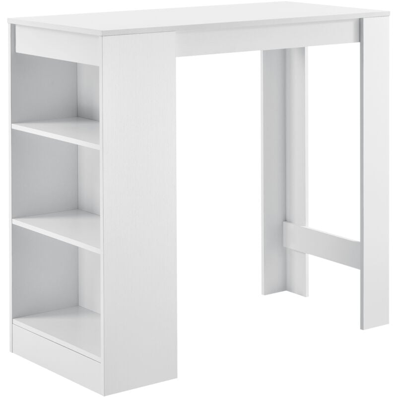 [en.casa] - Table de Bar Kouvola 110 x 50 x 103 cm Blanc