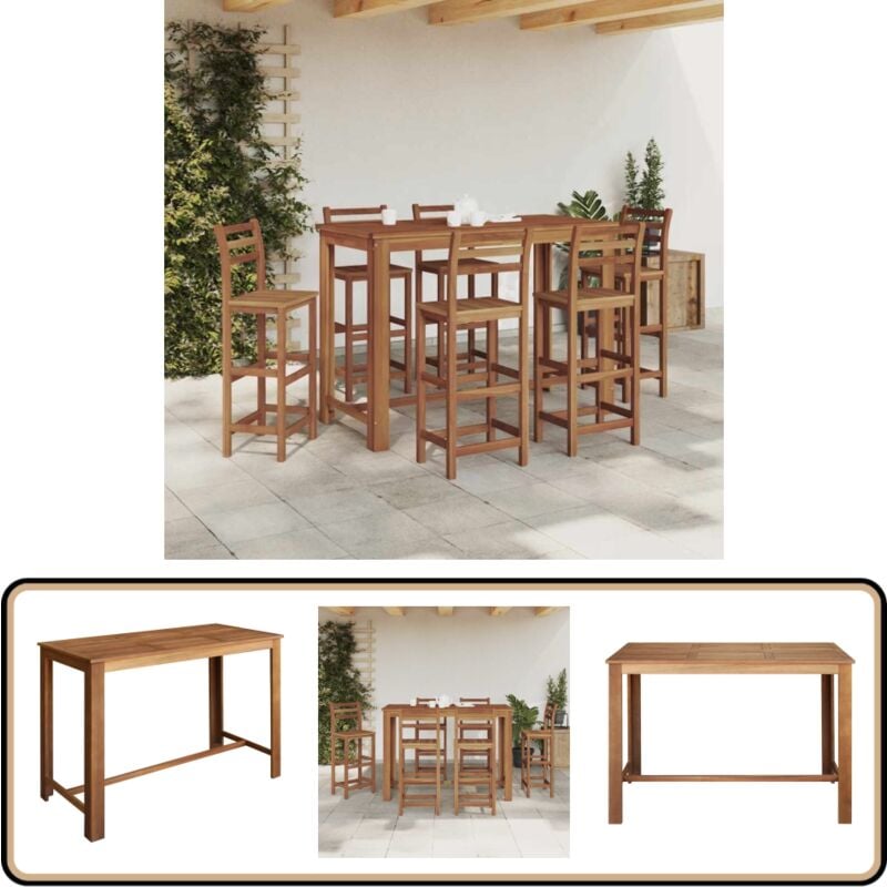 Vidaxl - Table de bar Bois d'acacia massif 150x70x105 cm - Table De Bar - Table Haute - Acacia Massif - Meuble De Salon - Mobilier Moderne