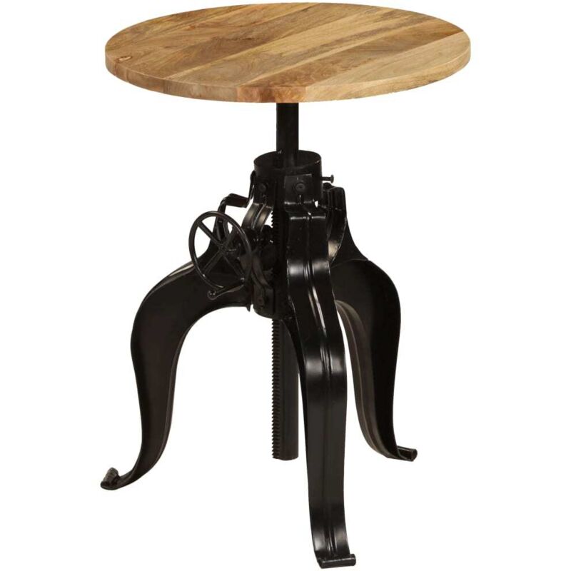 vidaXL Table de bar Bois de manguier massif 60 x (76-110) cm