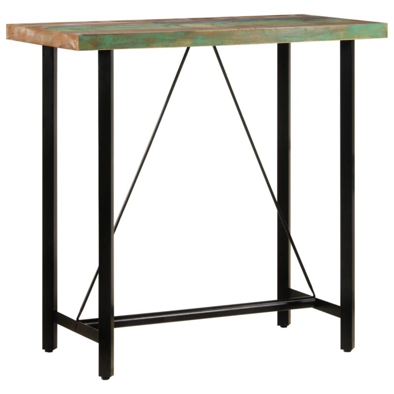 Vidaxl - Table de bar 110x55x107 cm bois massif de récupération et fer