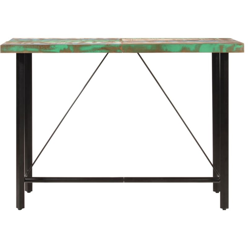 Vidaxl - Table de bar 150x70x107 cm bois massif de récupération et fer