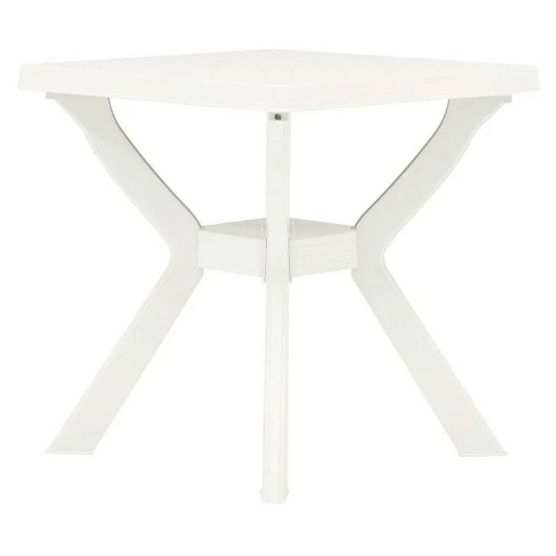 Table de bar carrée plastique blanc Bouka