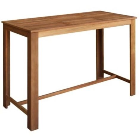 Table de bar carrée bois d'acacia massif finition à l'huile Skan 150