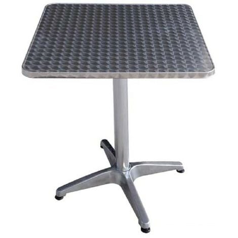 Table de bar carrée en aluminium 60x60xh70 table basse - Fraschetti