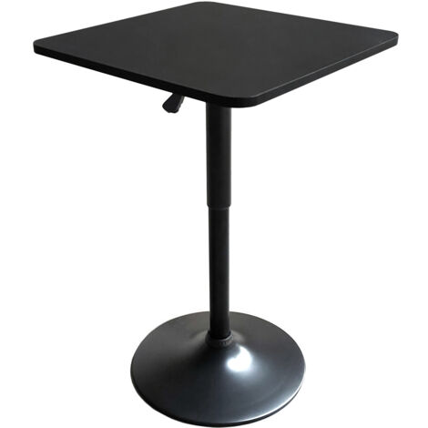 Table de bar carrée noire LUKE - black