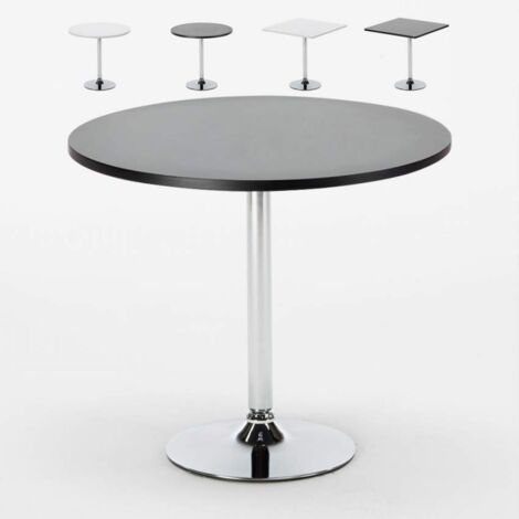 Table de bar cuisine et salon intérieur pied en acier 70x70 Bistrot