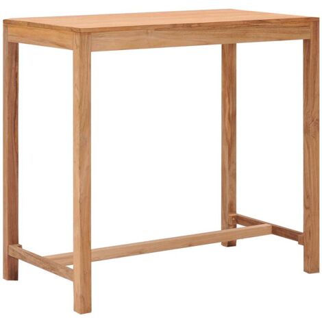 Table de bar de jardin 110x60x105 cm bois de teck solide vidaXL