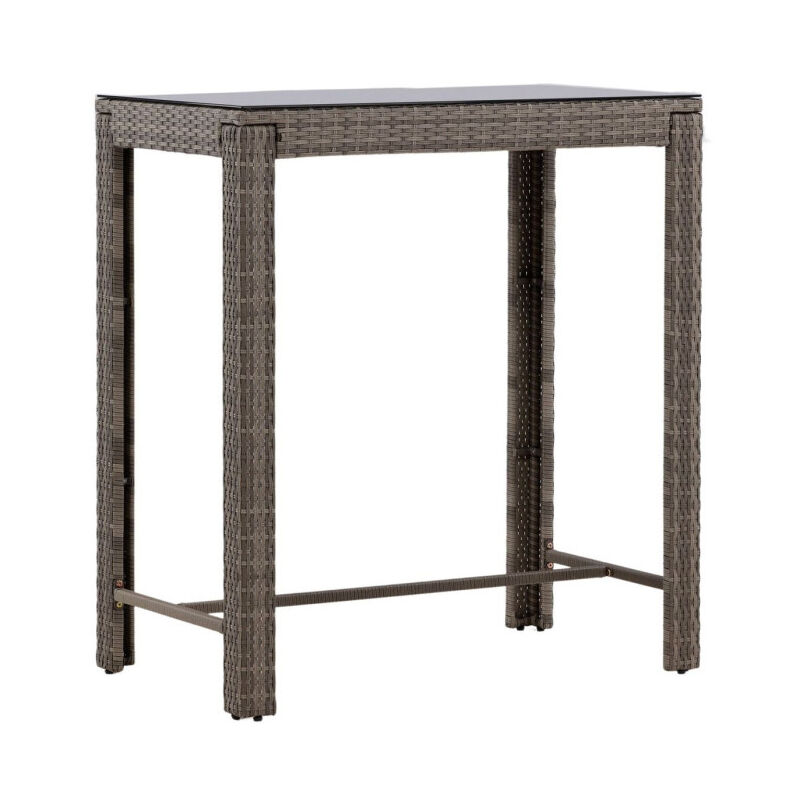 Paris Prix - Table de Bar de Jardin 'Alo' 110cm Gris