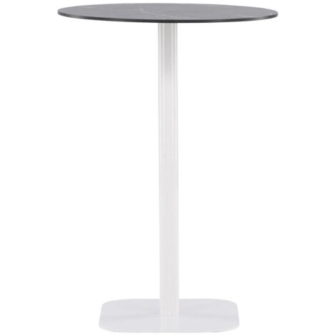 Table de Bar de Jardin "Milano" 100cm Gris & Blanc
