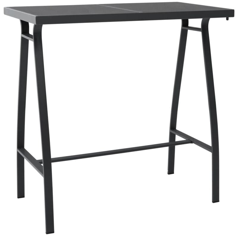 Vidaxl - Table de bar de jardin Noir 110x60x110 cm Verre tremp�