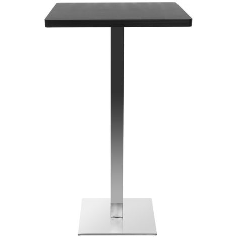Table de bar design carrée noire L60 cm JORY - Noir