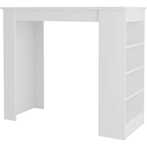 Table de bar en bois "Swallow" 117 x 54 x 101,8 cm - Blanc
